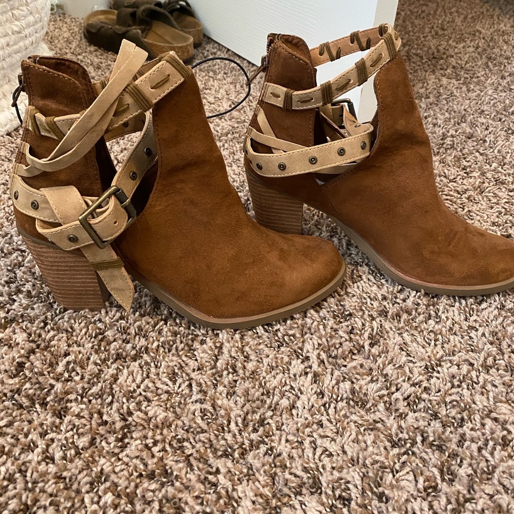 Altar’d State brown suede booties